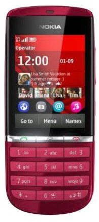Nokia Asha 300 Red - Mobilní telefon - Hlavní obrázek