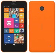 Nokia Lumia 630 Dual-SIM leuchtend orange + schwarz Rückseite - Handy