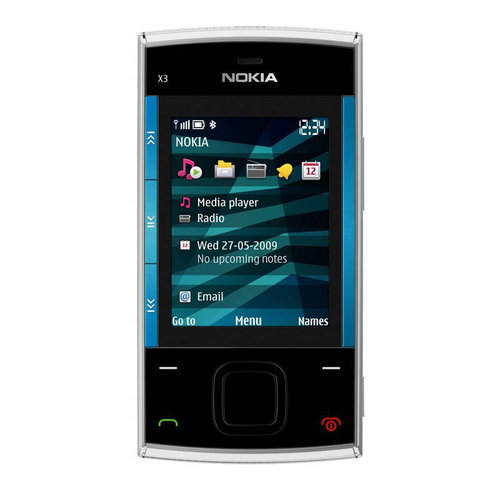 GSM Nokia X3 silver blue - Mobile Phone - Main image