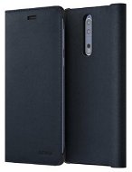 Nokia 8 Leather Flip Cover Blue - Phone Case