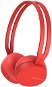 Sony WH-CH400 piros - Vezeték nélküli fül-/fejhallgató