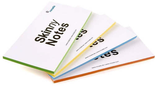 ROCADA SkinnyNotes, elektrostatický, 20 x 10 cm, 400 lístků, 4 barvy - Memo Pad - Main image