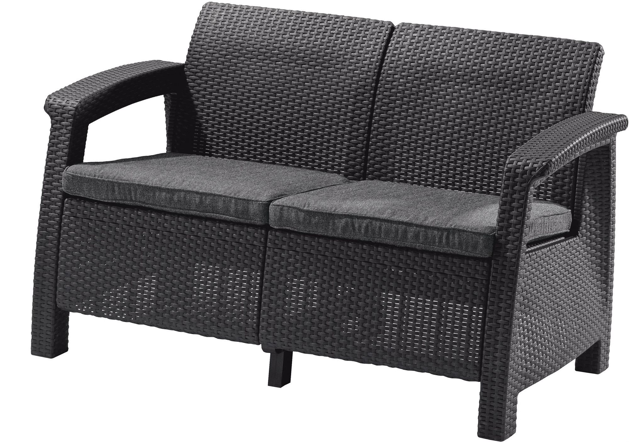 KETER kerti pad CORFU LOVE SEAT, grafit 128 cm