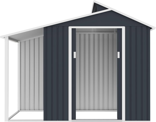 ROJAPLAST Garden house OSCAR E-A, grey 229 × 292 × 129 cm - Garden Shed - Main image