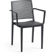 Zahradní židle ROJAPLAST Židle zahradní GRID ARMCHAIR, antracit - Zahradní židle