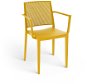 Záhradná stolička ROJAPLAST Stolička záhradná GRID ARMCHAIR, horčicovo žltá - Zahradní židle