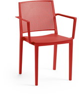 ROJAPLAST Garden chair GRID ARMCHAIR, red - Garden Chair