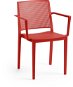 ROJAPLAST Stolička záhradná GRID ARMCHAIR, červená - Záhradná stolička