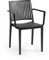 Zahradní židle ROJAPLAST Židle zahradní BARS ARMCHAIR, černá - Zahradní židle