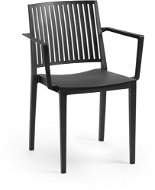 ROJAPLAST Stolička záhradná BARS ARMCHAIR, čierna - Záhradná stolička