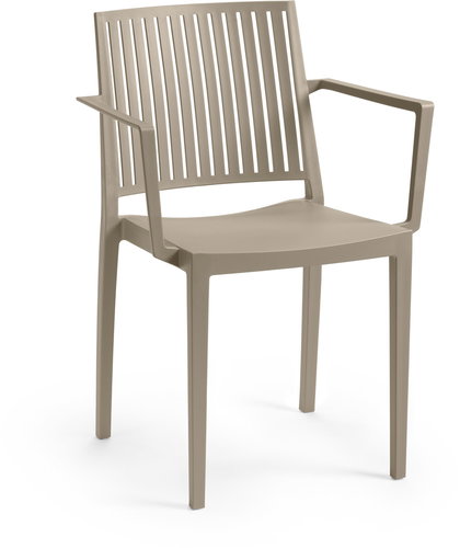ROJAPLAST Garden chair BARS ARMCHAIR, taupe - Garden Chair - Main image