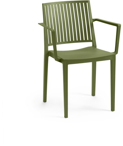 ROJAPLAST Garden chair BARS ARMCHAIR, olive - Garden Chair - Main image