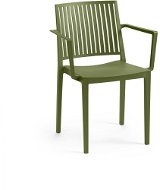 ROJAPLAST Stolička záhradná BARS ARMCHAIR, olivová - Záhradná stolička