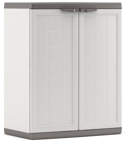 KIS Garden cabinet JOLLY LOW, white/grey 85 × 68 × 39 cm - Garden Storage Cabinet - Main image