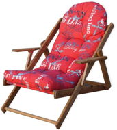 Garden Chair ROJAPLAST BORNEO deck brown / red - Zahradní křeslo