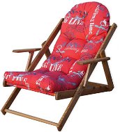 Garden Chair ROJAPLAST BORNEO deck brown / red - Zahradní křeslo