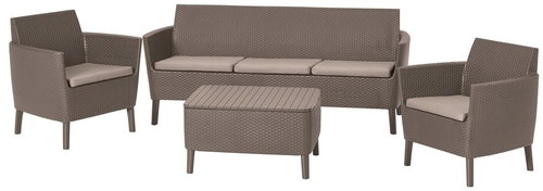 ALLIBERT SALEMO 3 SEATER cappuccino - Garden Furniture - Main image