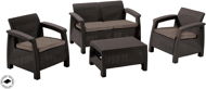 ALLIBERT CORFU Set, Brown - Garden Furniture