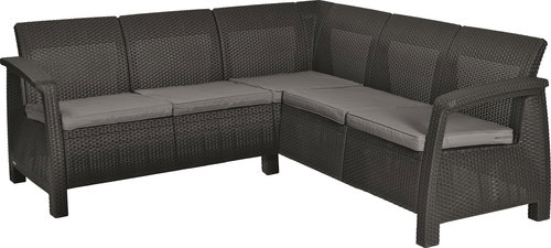 ALLIBERT CORFU RELAX graphite - Garden Sofa - Main image