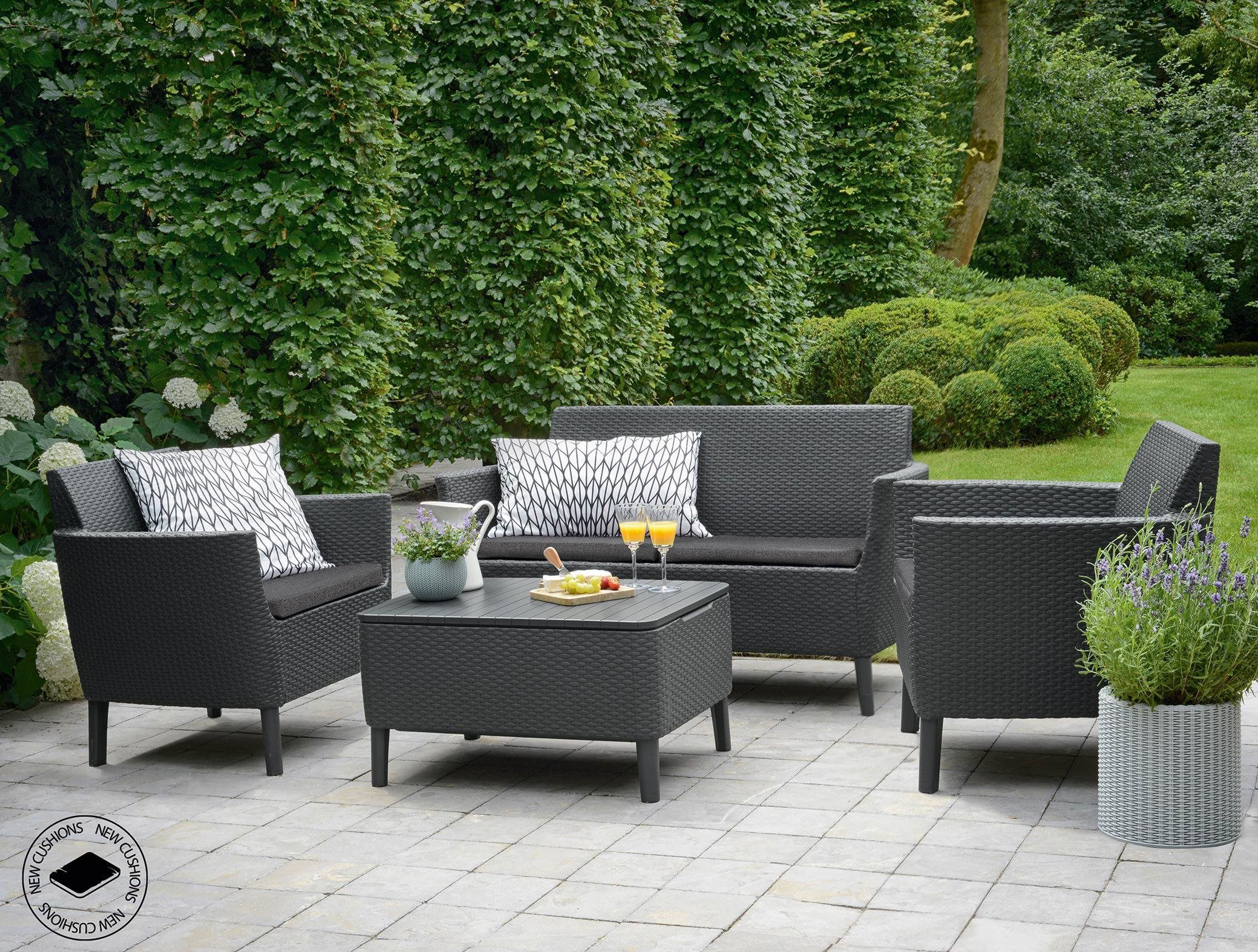 ALLIBERT SALEMO Set Graphite Garden Furniture Alza.cz