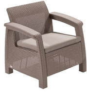 ALLIBERT Chair CORFU cappuccino - Garden Armchair