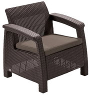 ALLIBERT Armchair CORFU brown - Garden Armchair