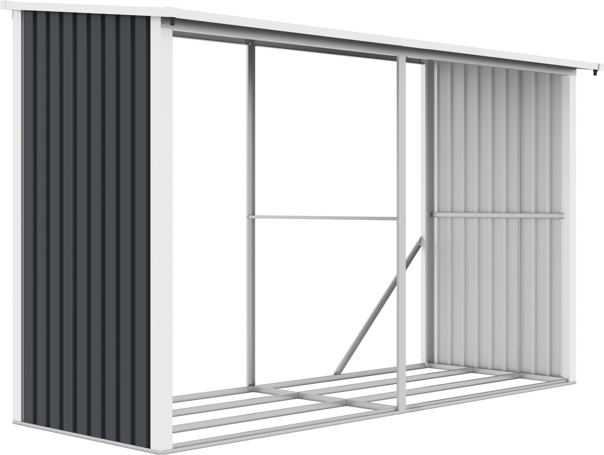 ROJAPLAST WOOD WA-C, antracit 190x302 x119 cm, fatároló