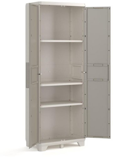 KETER Garden cabinet WOOD GRAIN HIGH, brown 182 × 68 × 39 cm - Garden Storage Cabinet - Main image