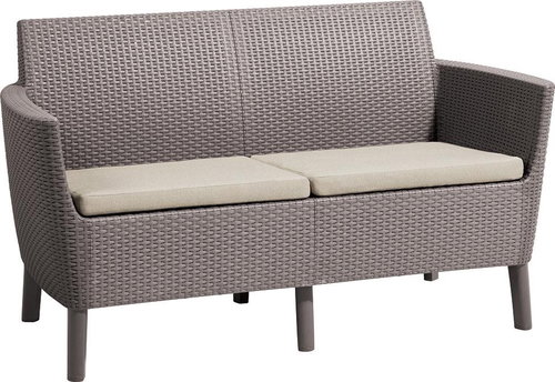 KETER bench SALEMO 2 SEATERS SOFA cappuchino - Garden Bench - Main image