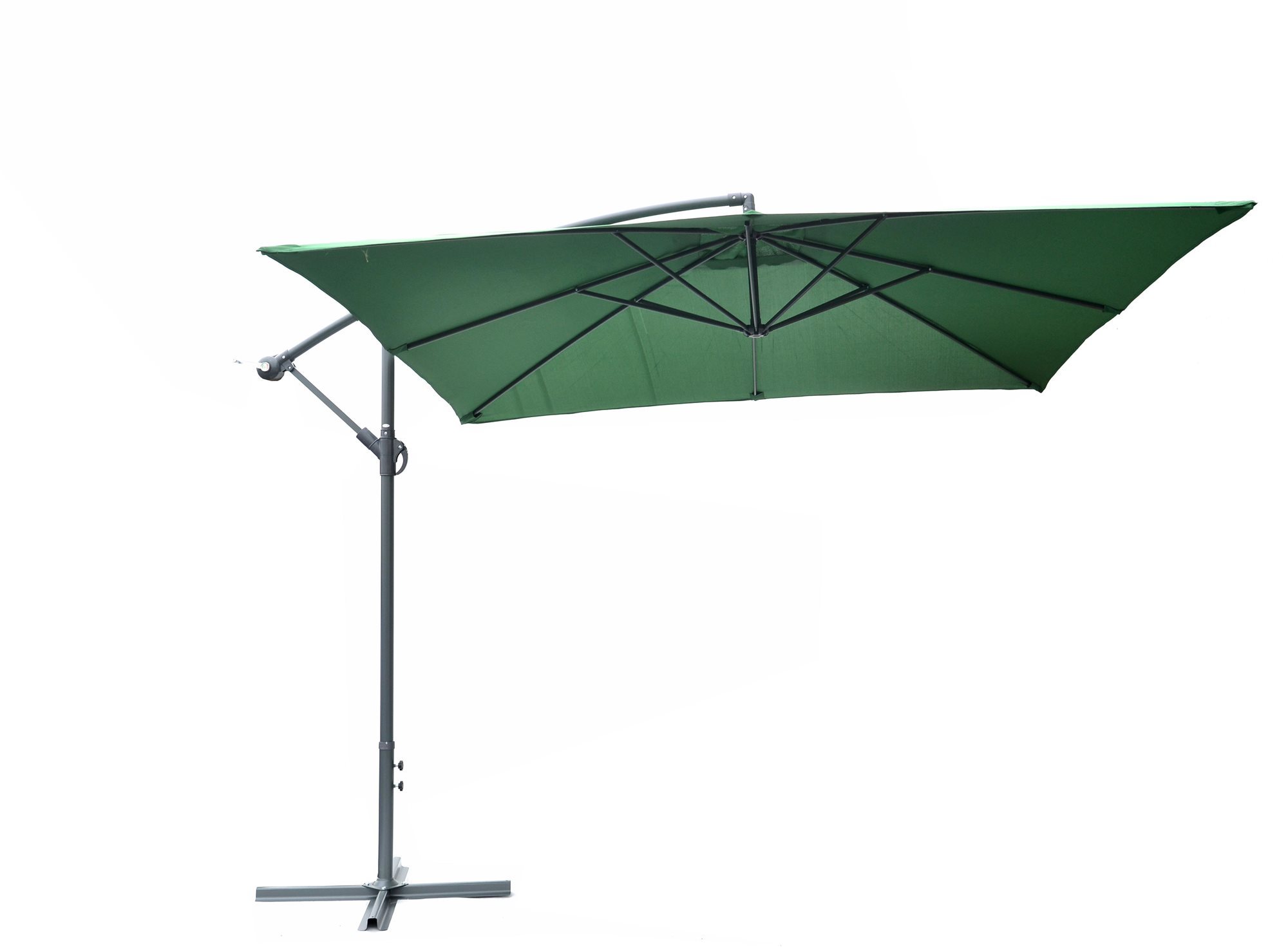 ROJAPLAST 8080 oldalkaros kerti napernyő, zöld, 270×270 cm