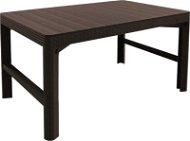 KETER Stôl záhradný LYON RATTAN hnedý – dve výšky stola - Záhradný stôl