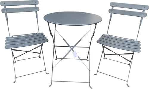 ROJAPLAST Garden furniture set BISTRO grey - Garden Furniture - Main image