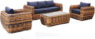 Rojaplast Atlanta rattan set brown - Garden Furniture