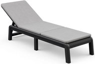 Keter Atlas lounger (Mallorca) with cushion graphite/light grey - Garden Lounger