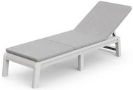 Keter deckchair Atlas (Mallorca) with cushion grey/light grey - Garden Lounger