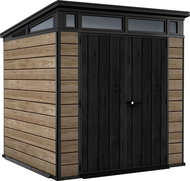Keter house Pent Signature Horizontal Ashwood 7×7 light brown - Garden Shed