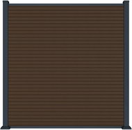 Rojaplast Modern WPC fence panel 180 × 180 cm and teak end caps - Fence Panel