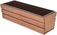 Rojaplast Chest modern 51 cm with plastic pot brown - Flower Box