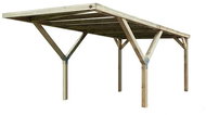 Weka Wooden carport Y 612 (3 × 6 m) - Car Shelter