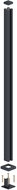 Rojaplast Aluminium fence post 7,5 × 7,5 × 190 cm - WPC Accessory