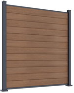 Rojaplast ELEMENT WPC fence panel 180 × 180 cm and end caps, teak - Fence Panel