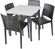 ROJAPLAST Garden furniture set ITALIA BALCONY garden table 1 + 4 garden chairs BARS - Garden Furniture