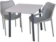 ROJAPLAST Garden furniture set ITALIA BALCONY garden table 1 + 2 garden chairs BILROS - Garden Furniture