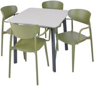 ROJAPLAST Garden furniture set ITALIA BALCONY garden table 1 + 4 garden chairs MARE ARMCHAIR - Garden Furniture