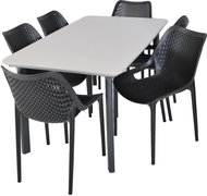 ROJAPLAST Garden furniture set ITALIA DINING garden table 1 + 6 garden chairs BILROS - Garden Furniture