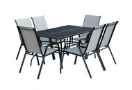 ROJAPLAST Garden furniture set ZWMT-83 garden table 1 + 6 garden chairs XT1012C - Garden Furniture