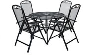 ROJAPLAST Garden furniture set ZWMT-51 garden table 1 + 4 garden chairs ZWMC-38 - Garden Furniture