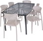 ROJAPLAST Set zahradního nábytku ZWMT-24 zahradní stůl 1 + 6 zahradních židlí AIRE ARMCHAIR - Zahradní nábytek