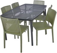 ROJAPLAST Set zahradního nábytku ZWMT-24 zahradní stůl 1 + 6 zahradních židlí BARS - Zahradní nábytek