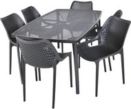 ROJAPLAST Garden furniture set ZWMT-24 garden table 1 + 6 garden chairs BILROS - Garden Furniture